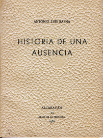 Portada del libro "Historia de una ausencia" (1961)
